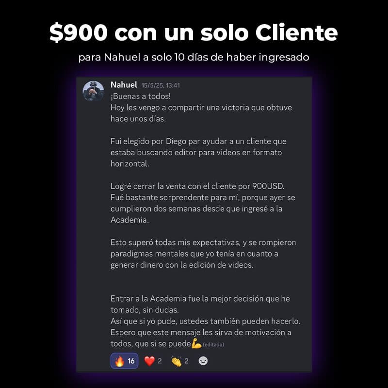 $900 con un cliente para Nahuel