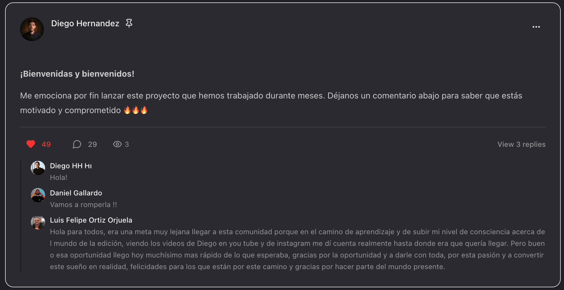 Publicaciones de comunidad